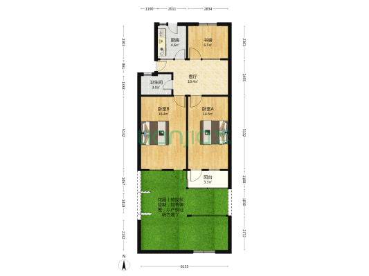 双板桥路31号 3室1厅1卫 61平方