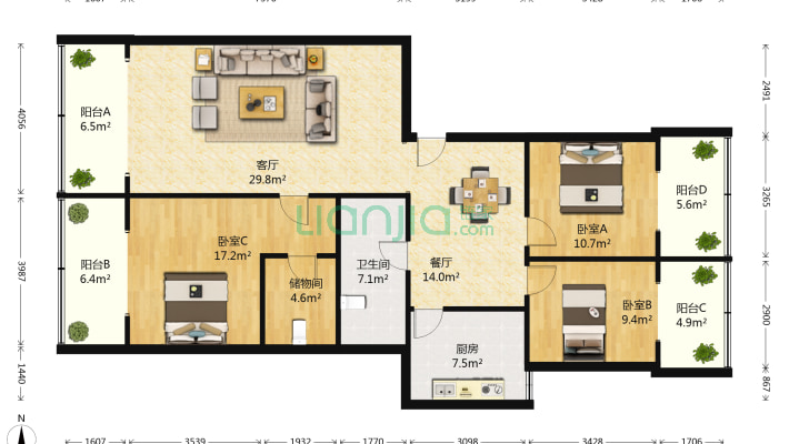 玉风苑二手房实景图