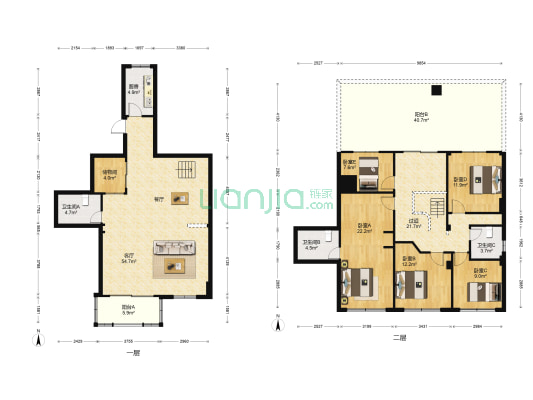 西河里新村 5室1厅3卫 203平方