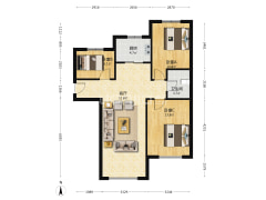 小区环境好，绿化好，居住舒适度高，24小时保安值班-涿州K2狮子城南区户型图