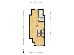 万科城际之光一居室 户型方正 全天采光-涿州万科城际之光户型图