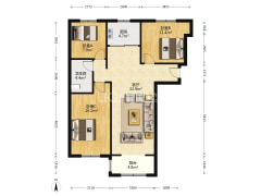 牛津花园   毛坯南北通透三居-涿州鹏渤印象城牛津花园户型图