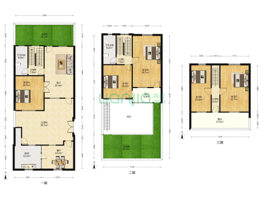 里窑 5室2厅2卫 204平方