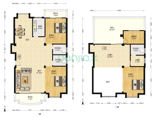 友兰苑 3室1厅3卫 198平方