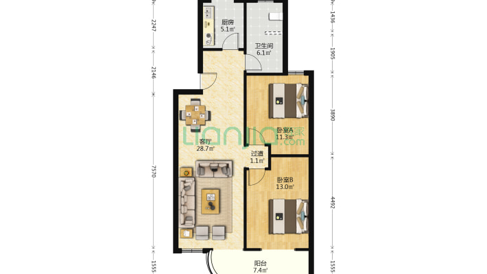 省京剧院二手房实景图