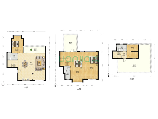 南山天岳 3室1厅3卫 163平方
