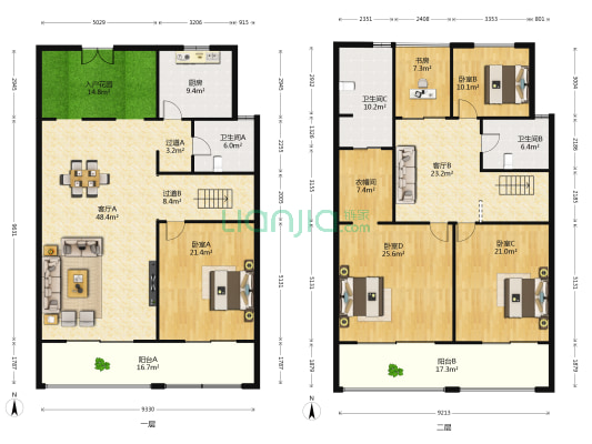 内森庄园 5室2厅3卫 246平方