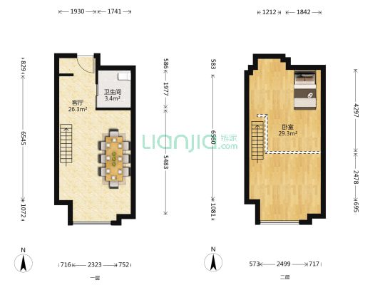 阳光城丽景湾 1室1厅1卫 47平方