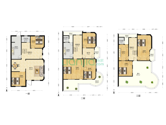 广场西里小区 8室3厅3卫 248平方