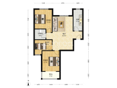 天伦湾现代精装 南北3居 拎包入住 房主没怎么住过!-涿州天伦湾一期户型图