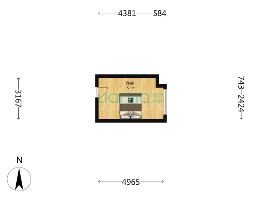 58神奇空间 1室0厅0卫 26平方