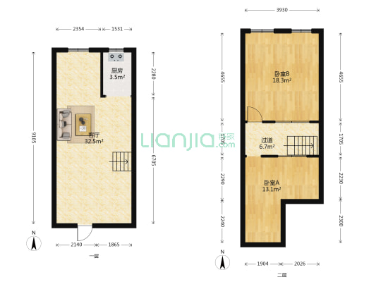 大华城 2室1厅0卫 47平方