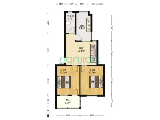 西苑小区 2室1厅1卫 69平方