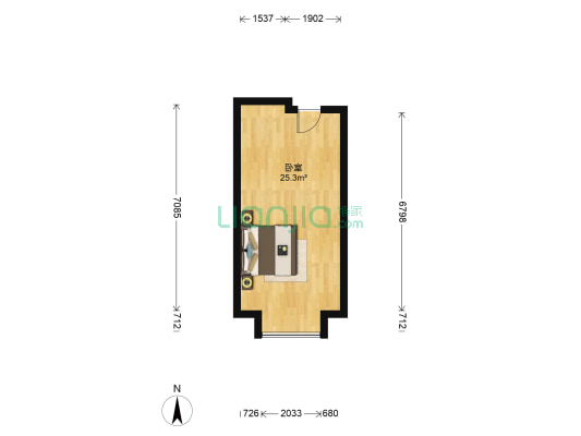 华鸿·国樾府 1室0厅0卫 44平方