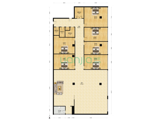 缔杰商务港 6室1厅1卫 618平方