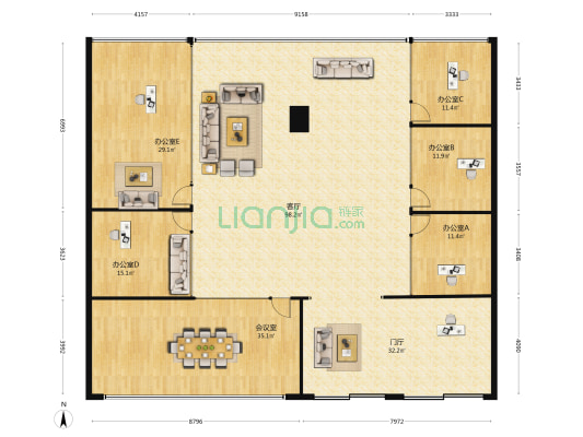 环球中心 6室1厅0卫 167平方