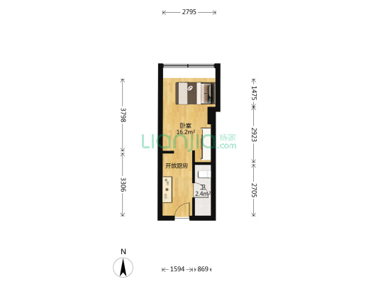 众美MIMO公馆 1室0厅1卫 31平方