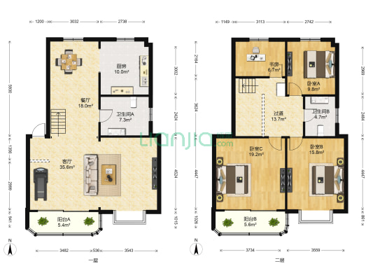 华联公寓 4室2厅2卫 211平方