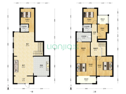保集富椿滏河源 5室2厅3卫 126平方