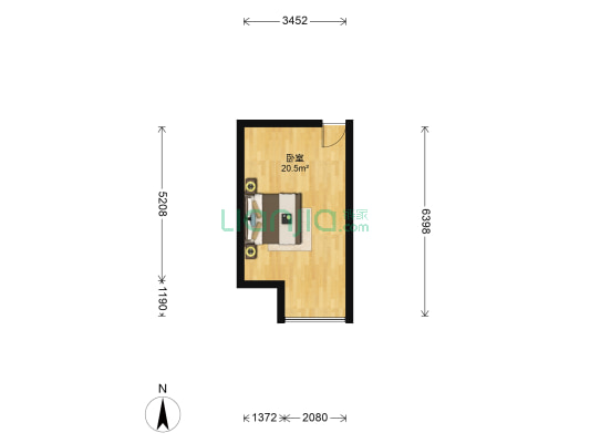 恒隆国际 1室0厅0卫 69平方