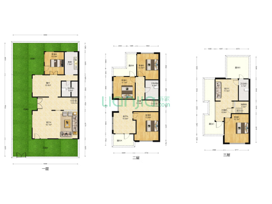 绿地国际山庄 5室4厅3卫 285平方