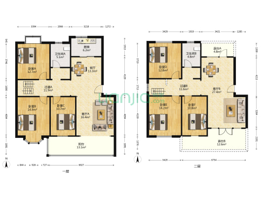 峪溪泉佳苑 6室3厅2卫 124平方