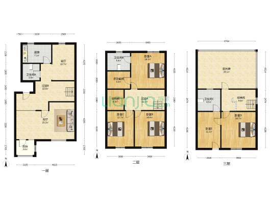 五龙湾阳光海岸 6室2厅3卫 221平方