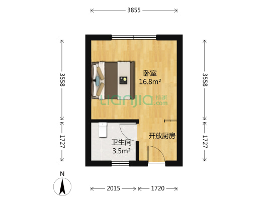 吴中商城 1室0厅1卫 27平方