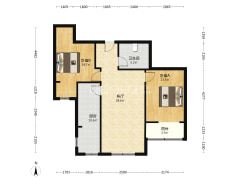 金竹花园全南两居  采光好  钻石商圈  品质小区-涿州金竹花园户型图