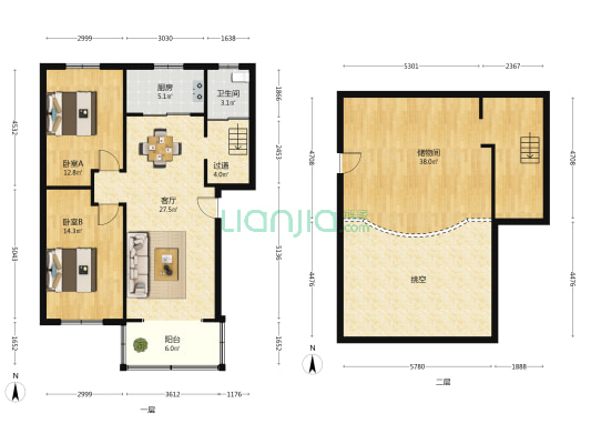 洪都十区 2室1厅1卫 86平方