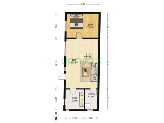 耀华社区耀华三约 1室1厅1卫 83平方