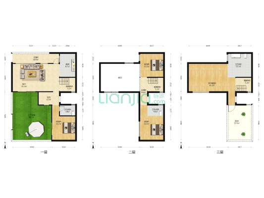 绿地城十里春风 4室1厅3卫 198平方
