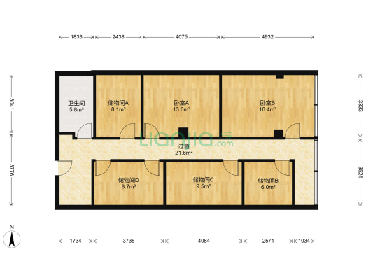 龙蟠中路 2室0厅1卫 111平方