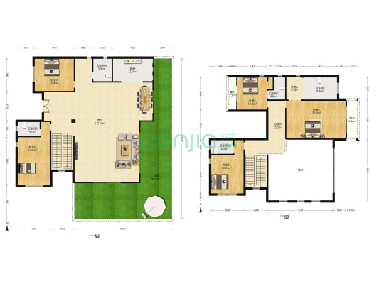 浮烟山中泰城一期 5室1厅5卫 354平方