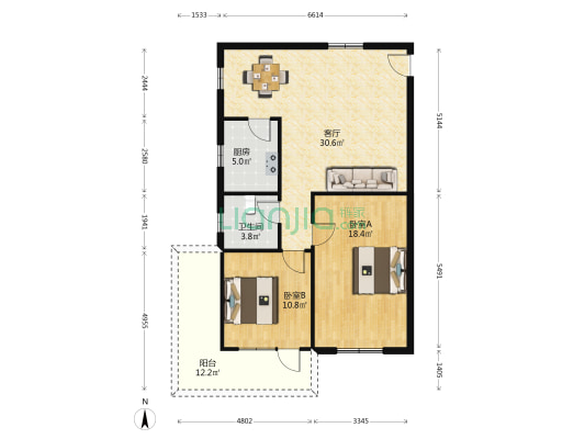 珞狮路202号 2室1厅1卫 94平方
