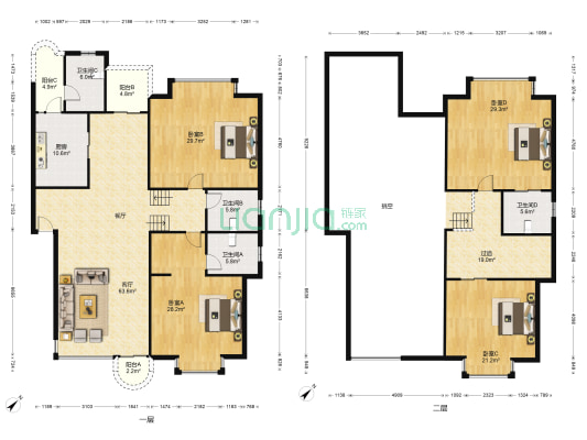 新世纪豪园二期 4室1厅4卫 307平方