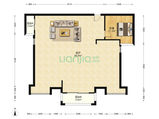 东江华庭 1室1厅0卫 139平方