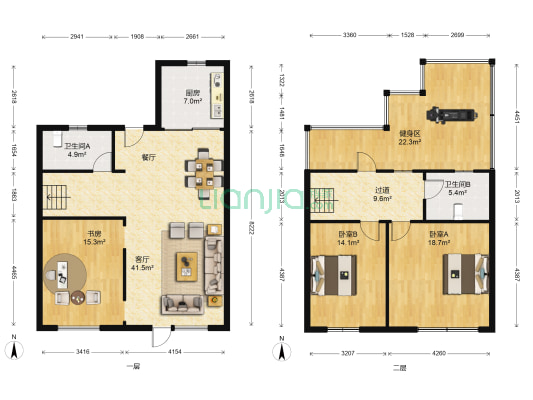 龙湖蓝湖郡 3室1厅2卫 183平方