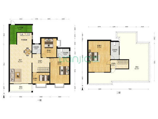 金海湾小区C5组团 4室1厅3卫 142平方