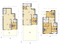 鸿坤理想湾南区别墅，带小院，负一层和地上二层。-涿州鸿坤理想湾南区户型图
