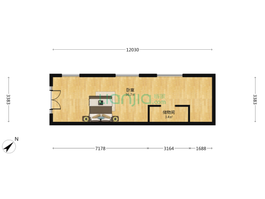龙湖·海河砚熙台 1室0厅0卫 50平方