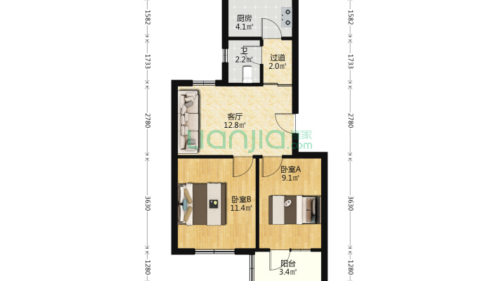 二中宿舍二手房实景图