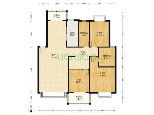 凤悦天晴花园 3室1厅0卫 219平方