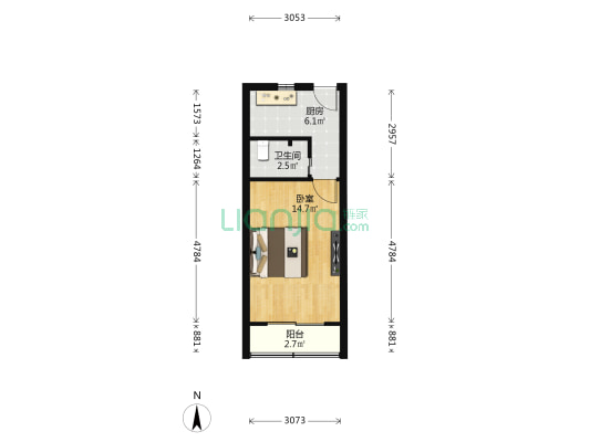 虬江路809弄 1室0厅1卫 32平方