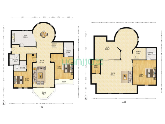 绿尚春江城堡 3室2厅4卫 289平方