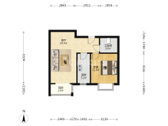 金竹花园 一居室  精装修 看房方便-涿州金竹花园户型图