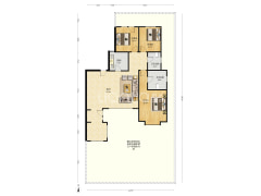 高铁板块洋房，电梯入户，一层大院子-涿州高铁新干线户型图