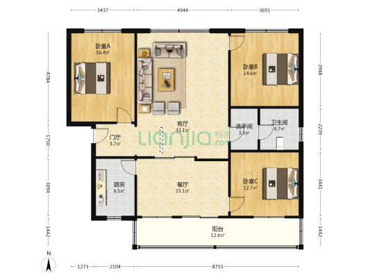 都江堰大道84号新华书店院 3室2厅2卫 139平方