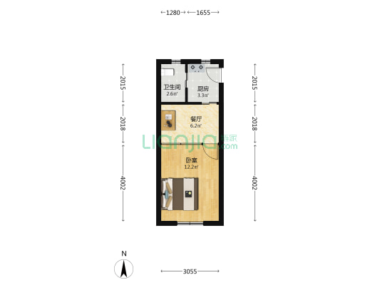 南码头路144弄 1室1厅1卫 33平方
