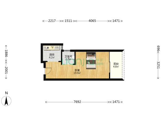 润发广场 1室0厅1卫 79平方
